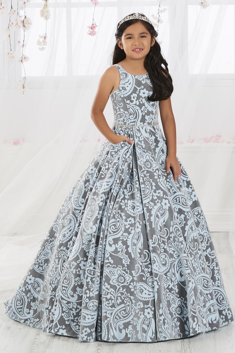 French Novelty: Tiffany Princess 13564 Girls Velvet Brocade