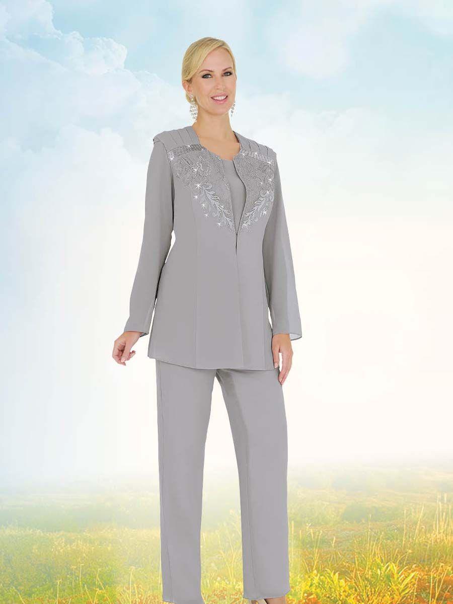 Misty Lane by Ben Marc 13569 Womens Church Pant Suit - French Novelty