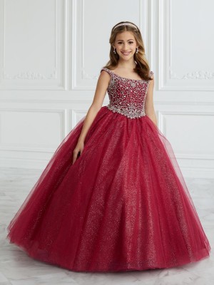 Tiffany Princess 13680 Girls Gown with Removable Sleeves