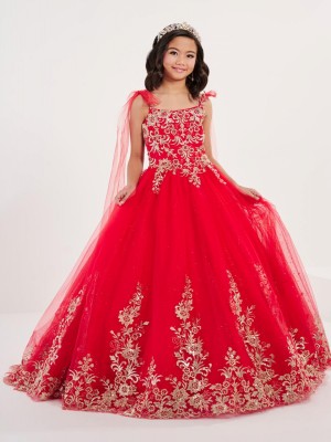 Tiffany Princess 13701 Girls Bow Strap Pageant Gown