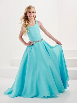 Tiffany Princess 13703 Flowy Organza Flower Girls Gown