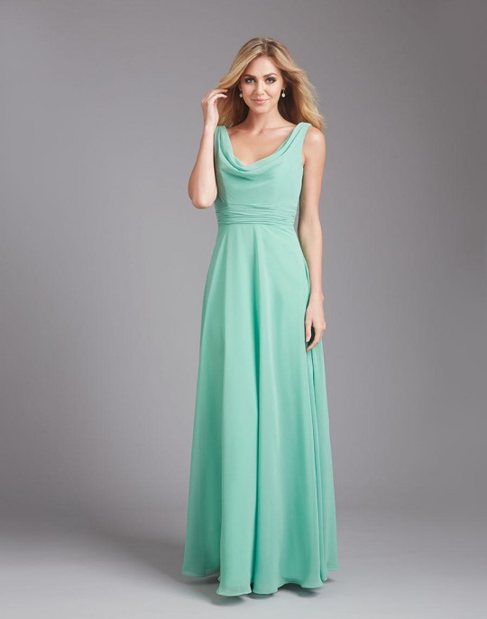 Allure 1371 Cowl Neck Long Bridesmaid Dress French Novelty Allure 1371 Cowl Neck Long Bridesmaid Dress