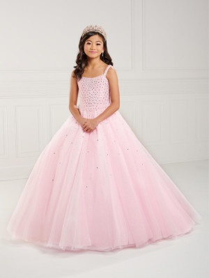 Tiffany Princess 13739 Girls Pearl Rhinestone Ball Gown
