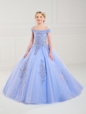 Tiffany Princess 13740 Girls Off Shoulder Pageant Gown