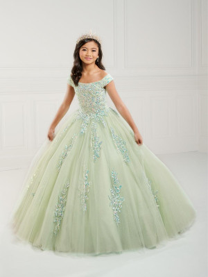 Tiffany Princess 13747 Girls Lace Tulle Ball Gown