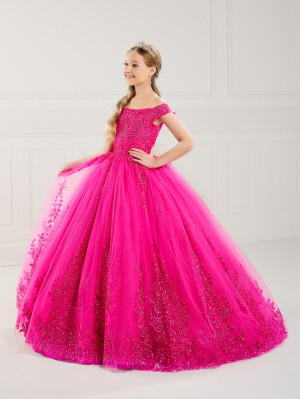 Tiffany Princess 13748 Girls Glitter Tulle Pageant Gown