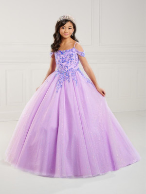 Tiffany Princess 13752 Girls Off Shoulder Sequin Lace Gown