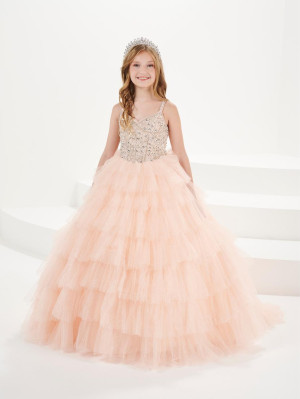 Tiffany Princess 13754 Girls Tiered Ruffle Ball Gown