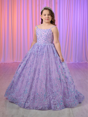 Tiffany Princess 13755 Girls Sequin Glitter Ball Gown
