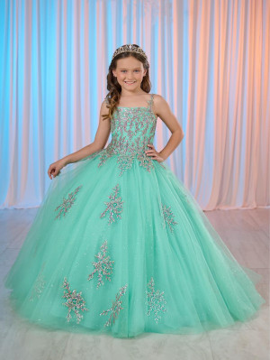 Tiffany Princess 13756 Girls Sequin Lace Ball Gown