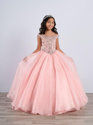 Tiffany Princess 13788 Girls Off Shoulder Ball Gown