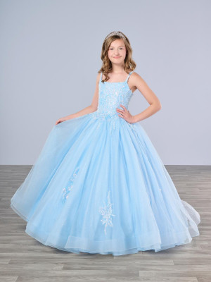 Tiffany Princess 13792 Girls Feminine Lace Ball Gown