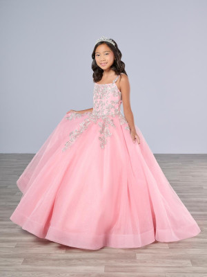 Tiffany Princess 13799 Girls Beaded Lace Ball Gown
