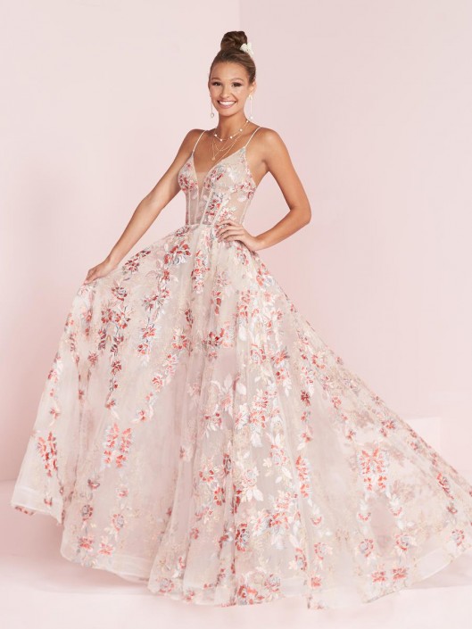 floral organza gown