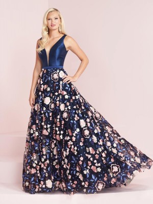 Panoply 14022 Floral Lace Prom Dress