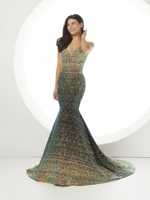 Panoply 14105 Ombre Sequin Velvet Gown
