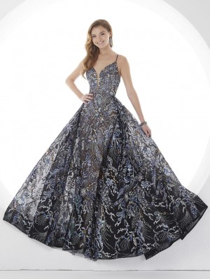 Panoply 14120 Stunning Sequin Embroidered Gown