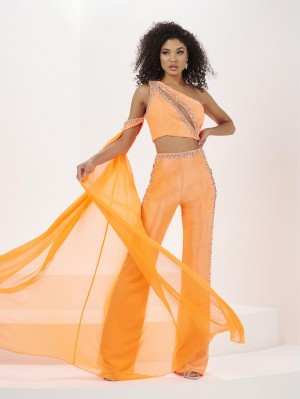 Panoply 14165 One Shoulder 2 Piece Jumpsuit