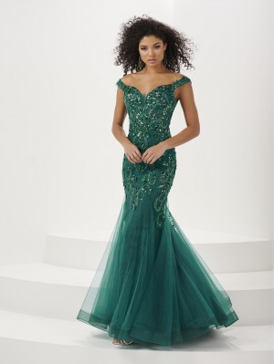 Panoply 14185 Off Shoulder Sequin Mermaid Dress
