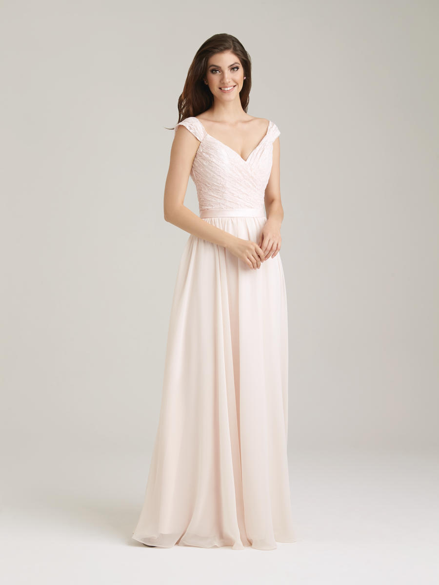 Gray Chiffon Bridesmaid Dress, V Neck Ruched Chiffon Wedding Dress 1911#