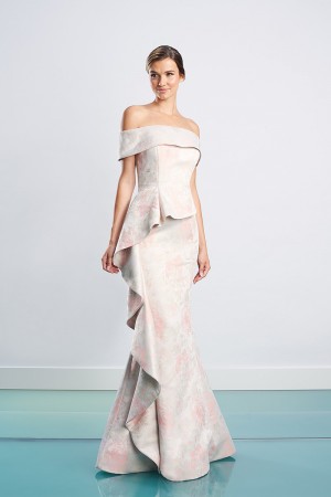 Alexander by Daymor 1467 Flounced Print Gown