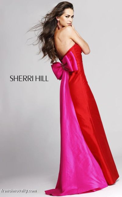 fuchsia and red dress