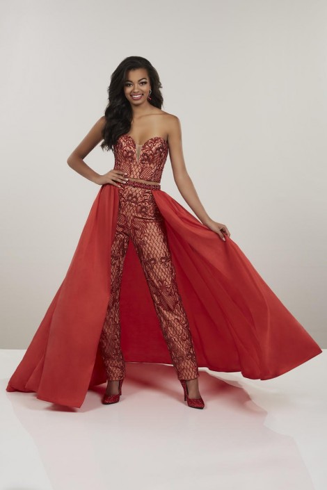 jumpsuit with overskirt