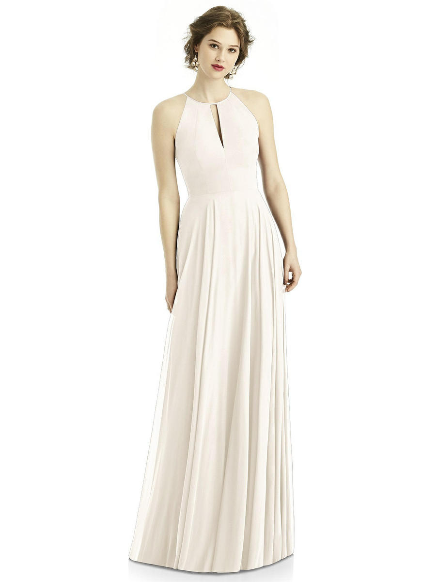 French Novelty After Six 1502 High Neck Chiffon Bridesmaid Dress