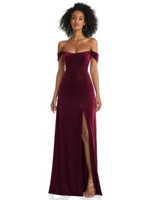After Six 1551 Off Shoulder Velvet Bridesmaid Dress
