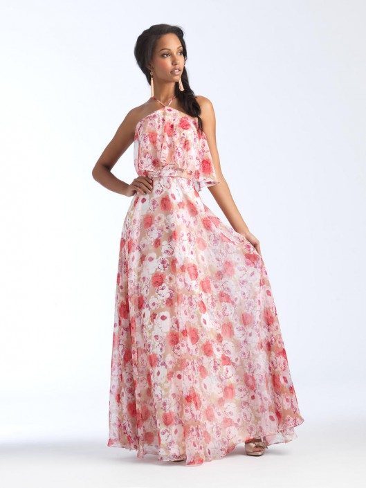 floral chiffon bridesmaid dresses