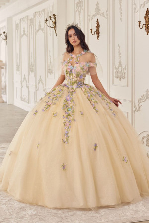 Ladivine 15724 Colorful Floral Quinceanera Dress