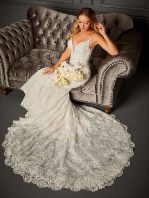 Christina Wu 15772 Scalloped Lace Wedding Gown