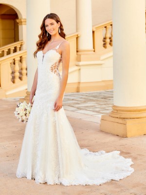 Christina Wu Brides 15785 Sheer Lace Wedding Gown