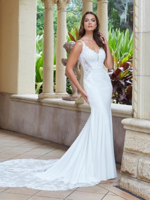 Christina Wu Brides 15833 Spectacular Lace Train Gown