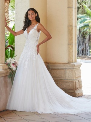 Christina Wu Brides 15834 Stunning Slim Lace Gown