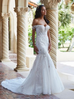 Christina Wu Brides 15844 Slim Lace Mermaid Gown
