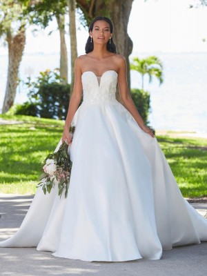Christina Wu Brides 15845 Crystal Mikado A-Line Gown