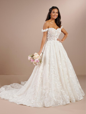 Christina Wu Brides 15871 Off Shoulder Lace Gown