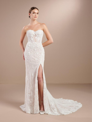 Christina Wu Brides 15875 Slim Lace Wedding Gown