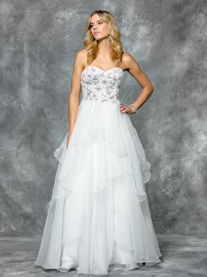 French Novelty Colors 1589 Layered Organza Prom Dress