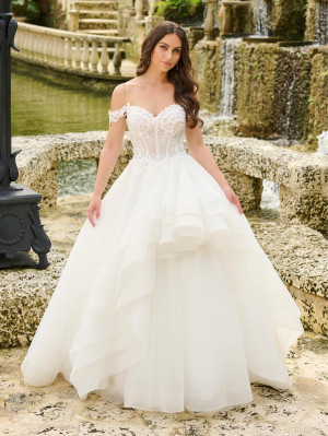 Christina Wu Brides 15894 Tiered Ruffle Wedding Gown