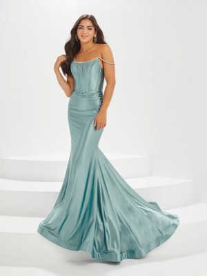 Tiffany Designs 16003 Sheer Back Corset Prom Dress