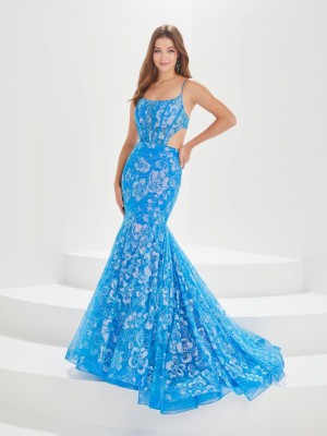 Tiffany Designs 16011 Floral Glitter Mermaid Dress