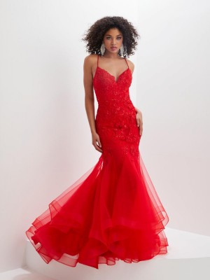 Tiffany Designs 16015 Floral Lace Mermaid Dress