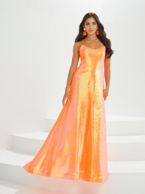 Tiffany Designs 16030 Open Back Sequin Prom Dress