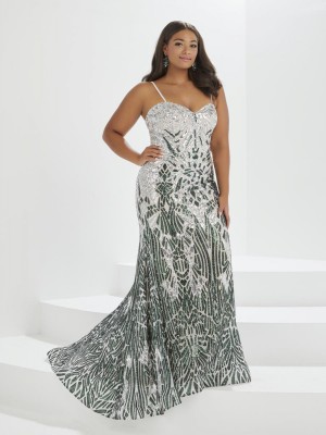 Tiffany Plus 16042 Ombre Sequin Prom Dress