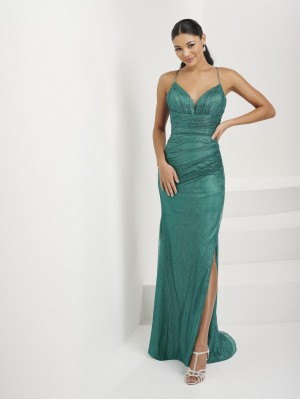 Tiffany Designs 16075 Glitter Ruched Prom Dress