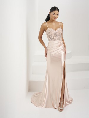 Tiffany Designs 16078 Sheer Corset Prom Dress
