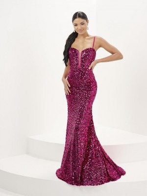 Tiffany Designs 16081 Mini Paillette Prom Dress
