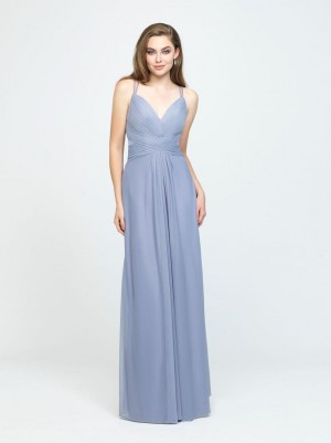 Size 14 Wisteria Allure 1612 Sheer Back Ruched Bridesmaid Dress
